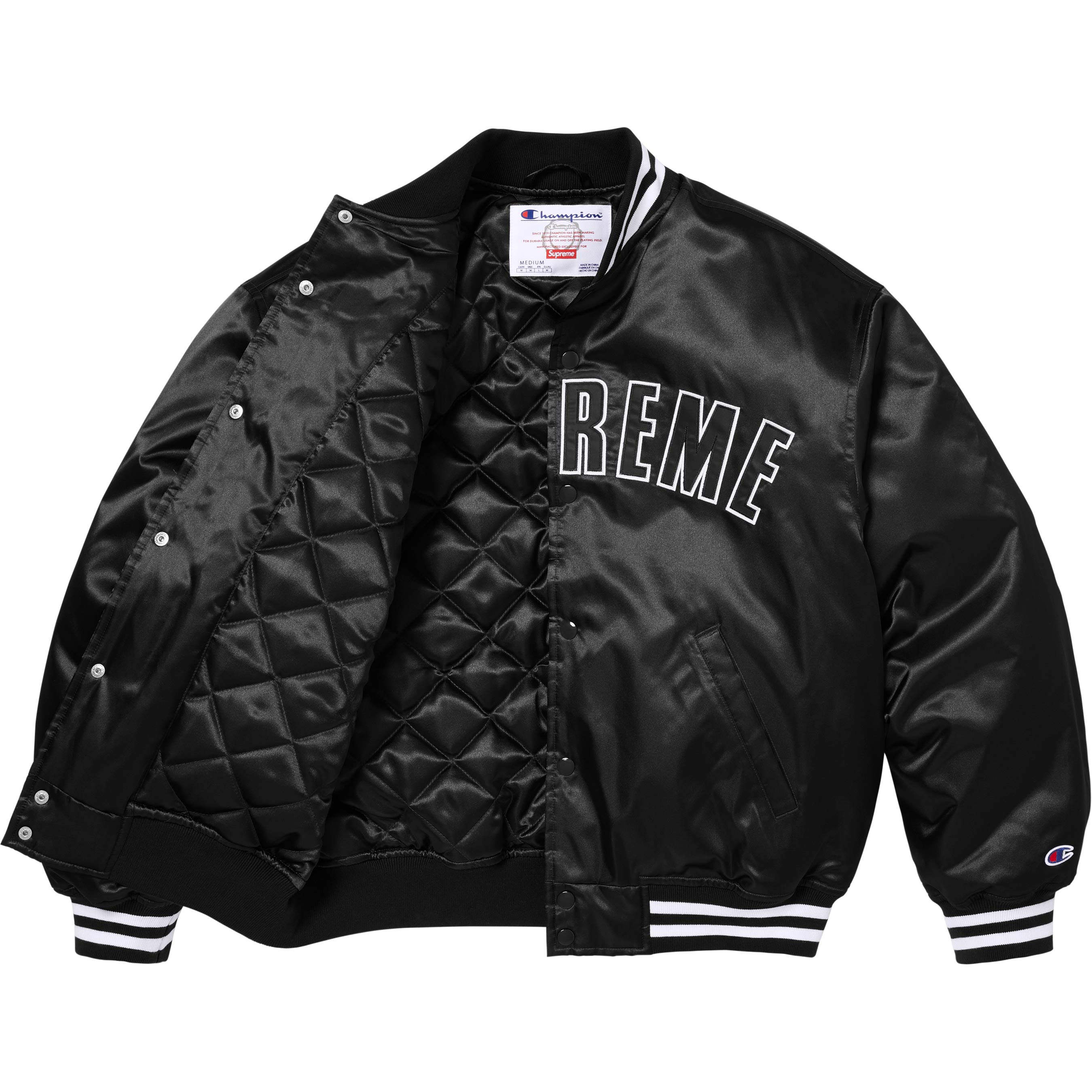 Supreme®/Champion® Satin Varsity Jacket view 16